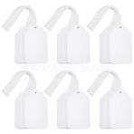 500Pcs Rectangle Paper Price Tags, with Polycotton Rope, White, 172mm(AJEW-UN0005-36)