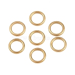 Ion Plating(IP) 304 Stainless Steel Closed Jump Rings, Round, Golden, 22 Gauge, 4x0.6mm(STAS-G393-06G-08)