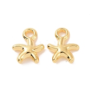 Ion Plating(IP) 304 Stainless Steel Charms, Starfish Charms, Golden, 13x10x2.5mm, Hole: 2.5mm(STAS-F293-40G)