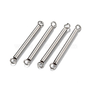 304 Stainless Steel Link Connectors, Column, Stainless Steel Color, 26x3x2mm, Hole: 1.8mm(STAS-Z034-15A-P)