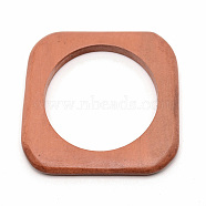 Chunky Square Wood Bangle for Men Women, Chocolate, Inner Diameter: 2-3/4 inch(6.85cm)(BJEW-WH0016-03A)