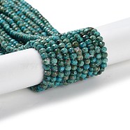 Natural Chrysocolla Beads Strands, Rondelle, Faceted, 4x3mm, Hole: 0.7mm, about 123~127pcs/strand, 15.12''~15.47''(38.4~39.3cm)(G-P514-C02-01)