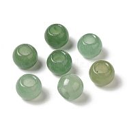 Natural Green Aventurine Gemstone European Beads, Large Hole Beads, Rondelle, 12~12.5x9~10.5mm, Hole: 5.5~6mm(G-N342-03I)