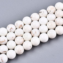 Natural Magnesite Beads Strands, Round, 6mm, Hole: 0.8mm, about 63pcs/strand, 15.75 inch(40cm)(G-S373-003-6mm)
