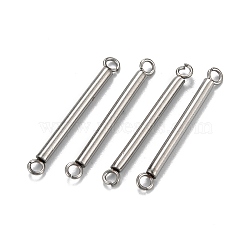 Tarnish Resistant 304 Stainless Steel Link Connectors, Column, Stainless Steel Color, 26x3x2mm, Hole: 1.8mm(STAS-Z034-15A-P)