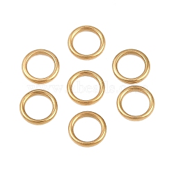 Ion Plating(IP) 304 Stainless Steel Closed Jump Rings, Round, Golden, 22 Gauge, 4x0.6mm(STAS-G393-06G-08)