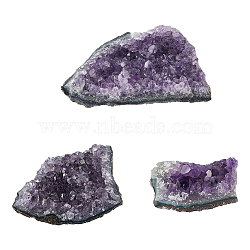 3Pcs 3 Styles Natural Drusy Amethyst Display Decorations, Raw Amethyst Cluster, Nuggets, 40.5~59x26~72x15~26mm, 1pc/style(AJEW-FH0004-48)