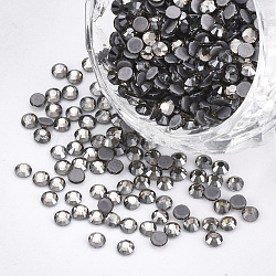 Hotfix Rhinestone, Glass Rhinestone Flat Back Cabochons, Half Round, Black Diamond, SS10, 2.7~2.8x1mm, about 1440pcs/bag(RGLA-S003-10SS-04)