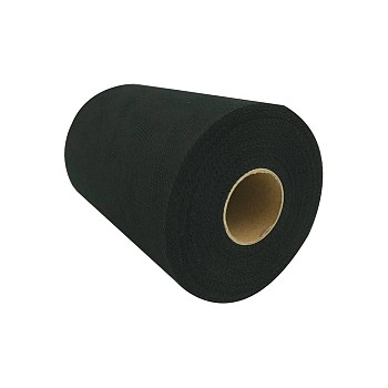 Deco Mesh Ribbons, Tulle Fabric, Tulle Roll Spool Fabric For Skirt Making, Black, 6 inch(15cm), about 100yards/roll(91.44m/roll)