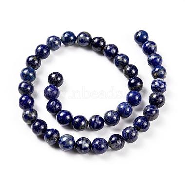 Natural Lapis Lazuli Round Beads Strands(G-I181-09-10mm)-4