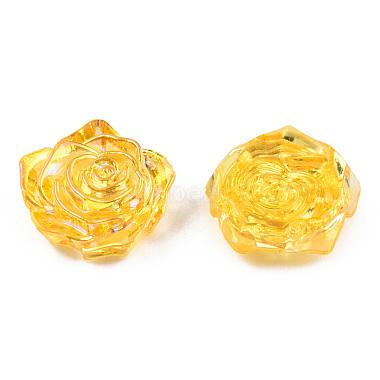 Gold Flower ABS Plastic Cabochons