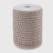 PandaHall Elite Polyester Cord, Twisted Cord, Tan, 5mm, about 18~19yards/roll(16.4m~17.3m/roll)(NWIR-PH0001-07F)