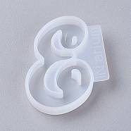 Letter DIY Silicone Molds, For UV Resin, Epoxy Resin Jewelry Making, Letter.E, 46x40x8mm, Inner Diameter: 43x29mm(DIY-I034-08E)