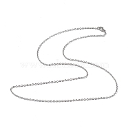304 Stainless Steel Cable Chain Necklace for Men Women, Stainless Steel Color, 23.62 inch(60cm)(NJEW-K245-024D)