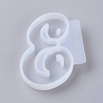 Letter DIY Silicone Molds, For UV Resin, Epoxy Resin Jewelry Making, Letter.E, 46x40x8mm, Inner Diameter: 43x29mm