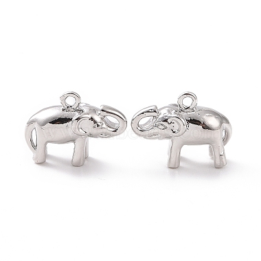 Real Platinum Plated Elephant Brass Charms