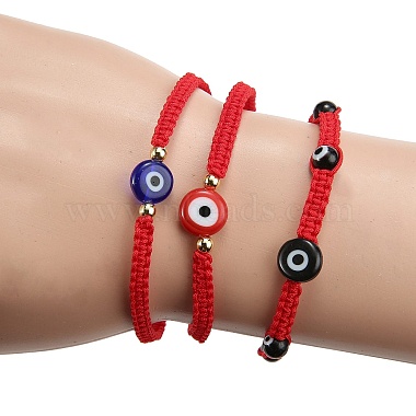 5pcs 5 styles de bracelets de perles tressés en fil de nylon réglables(BJEW-SZ0001-50)-6