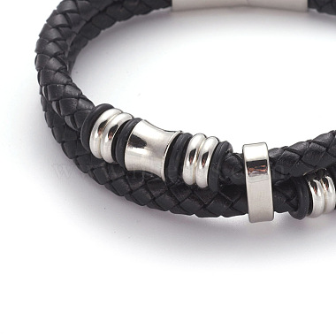 Retro Braided Leather Cord Bracelets(BJEW-L642-39)-2
