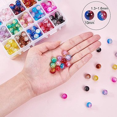 Spray Painted Crackle Glass Beads(CCG-PH0002-12)-2