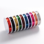 Copper Jewelry Wire, Lead Free & Cadmium Free & Nickel Free, Mixed Color, 26 Gauge, 0.4mm, about 32.8 Feet(10m)/roll(CWIR-CW0.4mm)