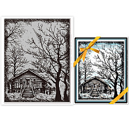 Rubber Clear Stamps, for Card Making Decoration DIY Scrapbooking, Tree, 22x18x0.8cm(DIY-WH0251-012)