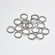 Brass Open Jump Rings Jump Rings, Platinum, 6x0.9mm, Inner Diameter: 4.2mm, about 5774pcs/500g(KK-E647-06P-6mm)