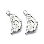 Non-Tarnish 304 Stainless Steel Charms, Butterfly Charm, Stainless Steel Color, 13.5x9x2mm, Hole: 1.5mm(STAS-L022-337P)