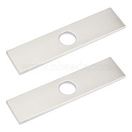 304 Stainless Steel Sink Hole Covers, Deck Plate for Bathroom Vanity Sink, 3-to-1 Kitch Faucet Escutcheon Plate, Rectangle, Stainless Steel Color, 250x60x9mm, Inner Diameter: 34mm(AJEW-WH0258-951P)