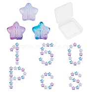 SUNNYCLUE 150Pcs 3 Colors Spray Painted Glass Beads, Star, Mixed Color, 8x8.5x4mm, Hole: 1mm, 50pcs/color(GLAA-SC0001-60)