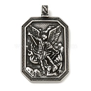 316 Surgical Stainless Steel Pendants, Antique Silver, Angel & Fairy, 51x31x7mm, Hole: 4.5mm(STAS-Z073-75AS-06)