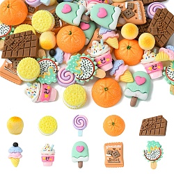 50Pcs 10 Styles Resin Decoden Cabochons, Imitation Food, Mixed Shapes, Mixed Color, 17~27x14~26x4.5~10mm, 5pcs/style
(CRES-YW0001-28)