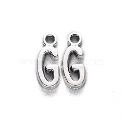Tibetan Style Alloy Pendants, Cadmium Free & Lead Free, Letter.G, G: 16.5x6.5x2mm, Hole: 2mm, about 1351pcs/1000g(TIBE-S108-108G-AS-RS)