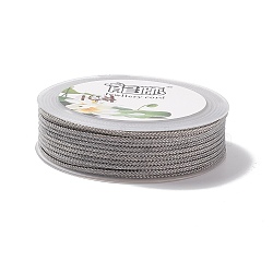 Braided Nylon Threads, Dyed, Knotting Cord, for Chinese Knotting, Crafts and Jewelry Making, Dark Gray, 1.5mm, about 13.12 Yards(12m)/Roll(NWIR-E023-1.5mm-38)