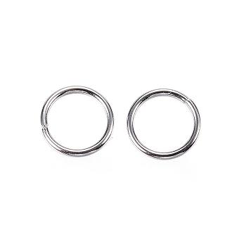 304 Stainless Steel Jump Rings, Open Jump Rings, Stainless Steel Color, 7x0.8mm, Inner Diameter: 5.4mm, 20 Gauge