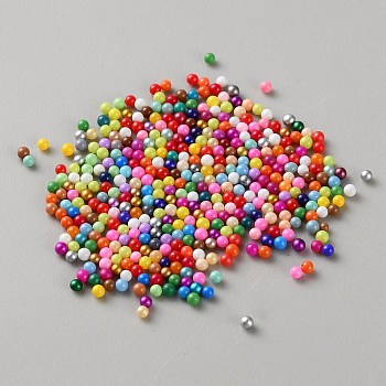 Glass Seed Bead, No Hole, Round, Mixed Color, 1.8~2mm, about 200g/Set