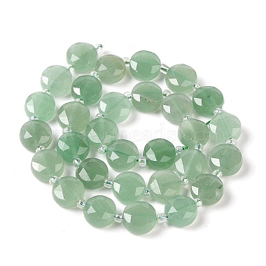 vert brins de perles naturelles aventurine(G-C116-A02-01)-3