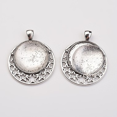 Bubble Locket Alloy Pendant Cabochon Bezel Settings(DIY-X0268-03AS)-2