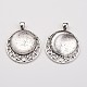 Bubble Locket Alloy Pendant Cabochon Bezel Settings(DIY-X0268-03AS)-2