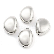 CCB Plastic Beads, Oval, Platinum, 17.5x13x8mm, Hole: 1.2mm, 442pcs/1000g(CCB-S164-01P)