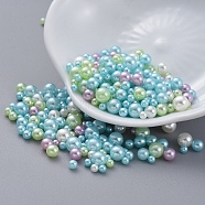 ABS Plastic Imitation Pearl, No Hole Beads, UV Resin Filler, Epoxy Resin Jewelry Making, Round, Sky Blue, 2.3~4.7mm, about 250pcs/bag(KY-I005-01H)