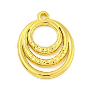 304 Stainless Steel Pendants, Real 18K Gold Plated, Oval, 24x18.5x2mm, Hole: 1.8mm(STAS-Z085-01G-04)