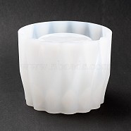 Faceted Column Vase Silicone Molds, for UV Resin, Epoxy Resin Craft Making, White, 118x88mm, Inner Diameter: 102mm(DIY-I096-15)