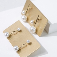 Brass Earring Display Stands, Rectangle, Golden, 2.3x5x0.2cm, Hole: 1.5mm(EDIS-E010-01G)
