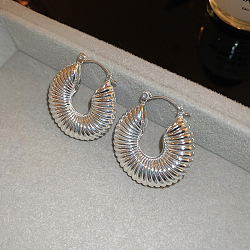 Silver Needle Silver Earrings Fashion Metal Earrings Simple Design Earrings, Platinum, Ring(TV7290-6)