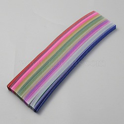 18 Colors Glitter Lucky Star Origami Paper, Folding Strips, for DIY Craft, Colorful, 240x60x10mm, 360 sheets/bag(DIY-TAC0025-14A)