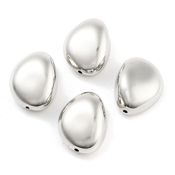 CCB Plastic Beads, Oval, Platinum, 17.5x13x8mm, Hole: 1.2mm, 442pcs/1000g