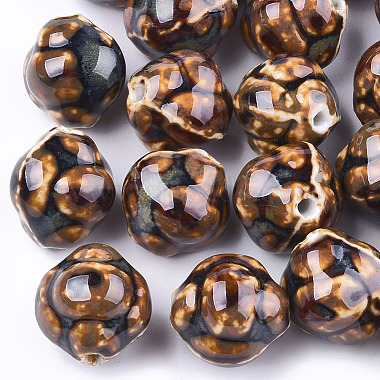 16mm Chocolate Others Porcelain Beads