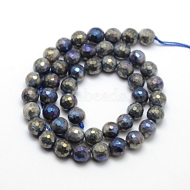 Electroplate Natural Labradorite Beads Strands(G-L150-6mm-01)-2