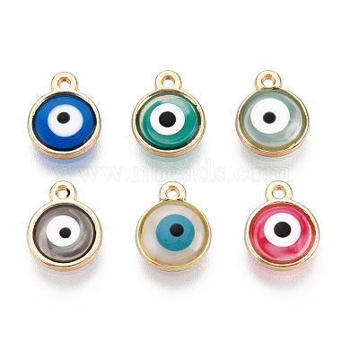 Epoxy Resin Enamel Evil Eye Charms(RESI-T045-031B)-2
