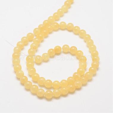 Natural Yellow Jade Bead Strands(G-K121-02-10mm)-2